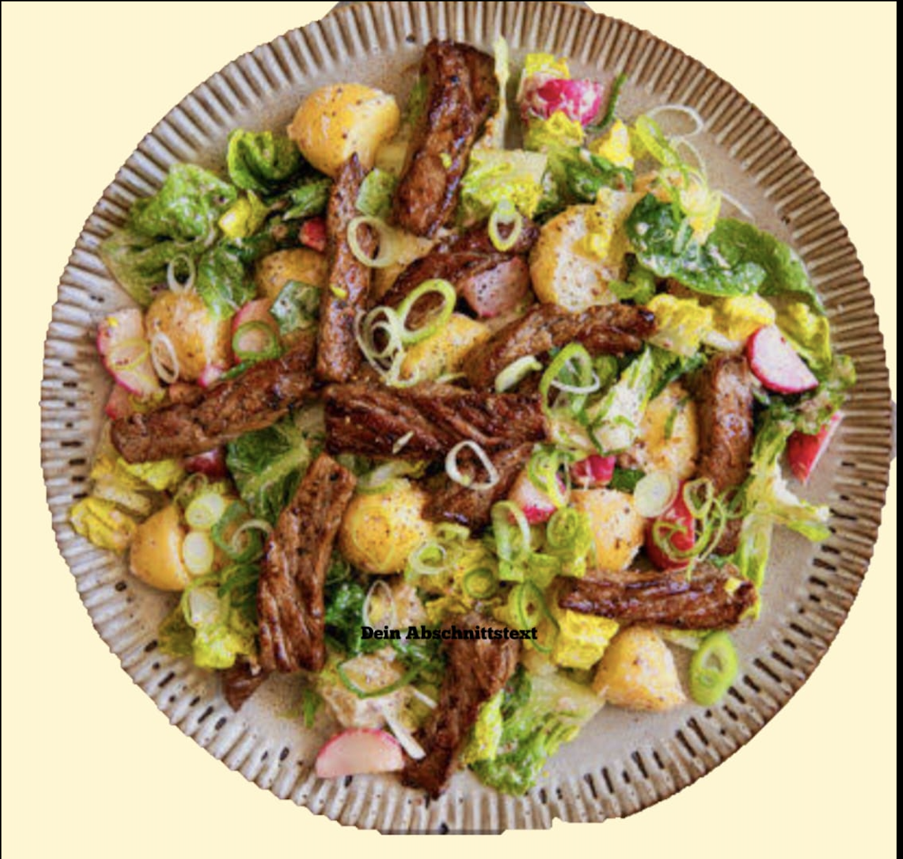 Salat mit Rindfleischstreifen